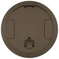 Hubbell Wiring Device-Kellems Electrical Box Cover, Round, Aluminum S1R10CVRBRZ